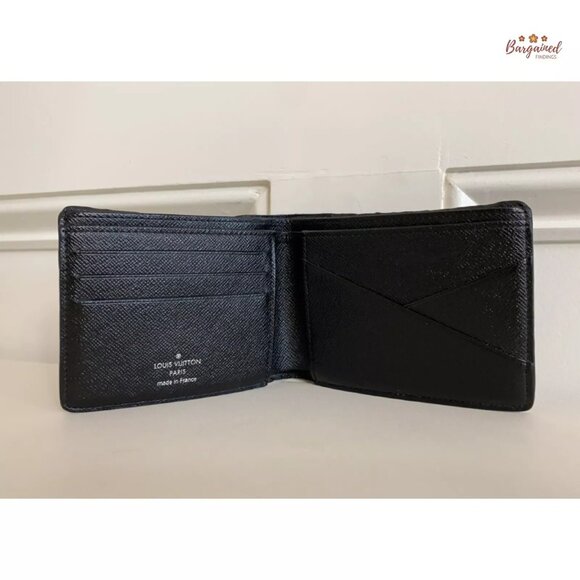 Authentic Louis Vuitton Gray/Black Damier Graphite Canvas Leather Multiple Walle - Picture 6 of 12